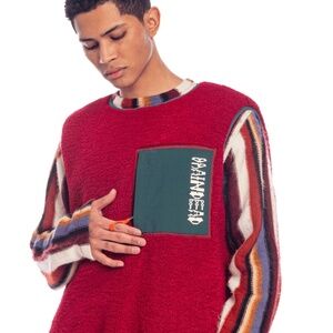 Brain Dead Ghost Sherpa Vest / Maroon